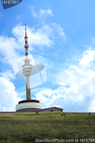 Image of Praded tower in Jeseniky mountains in Czech republic