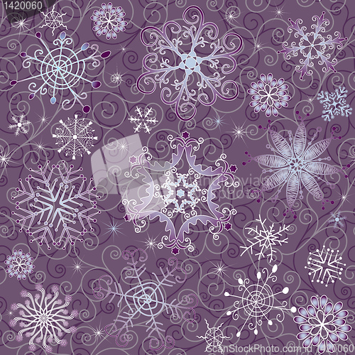 Image of Violet Christmas seamless pattern