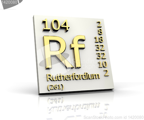 Image of Rutherfordium form Periodic Table of Elements 