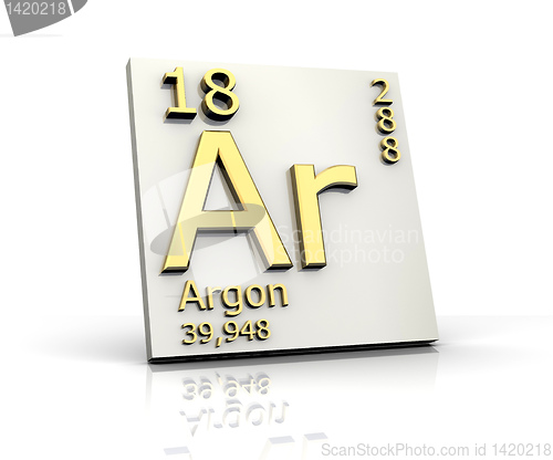 Image of Argon form Periodic Table of Elements 