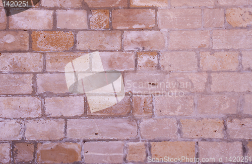 Image of pink brick wall