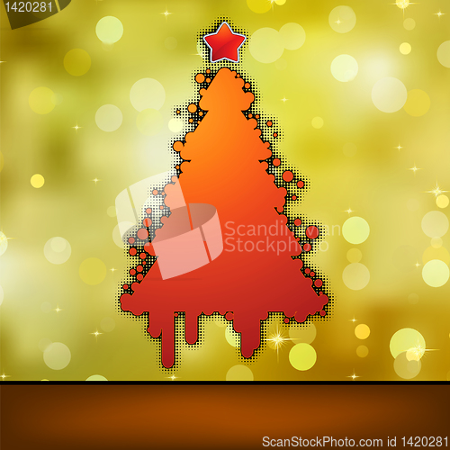 Image of Christmas card template. EPS 8