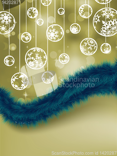 Image of Elegant yellow christmas background. EPS 8