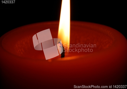 Image of Burning Wick on a Candle