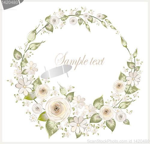 Image of Greeting card with rose. 