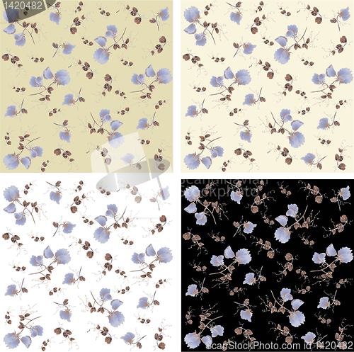 Image of Seamless background from a flowers ornament, fashionable modern wallpaper or textile.