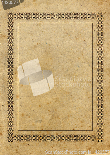 Image of Aged paper with border