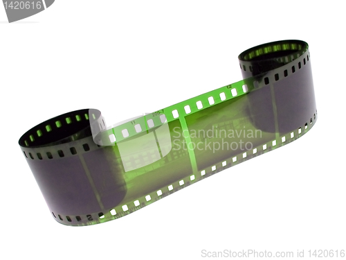 Image of green photographic filmstrip