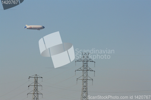 Image of Blimp and two pylons