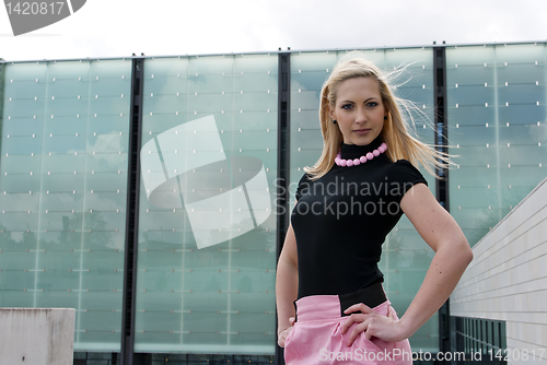 Image of blonde girl posing