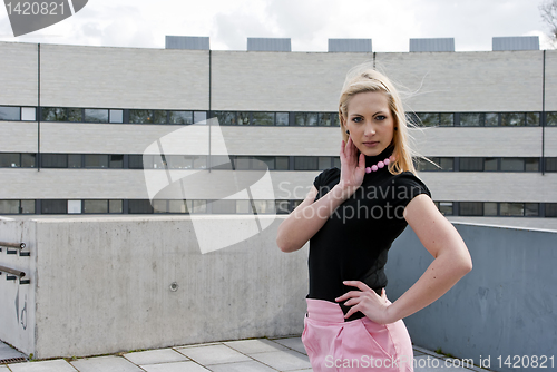 Image of blonde girl posing