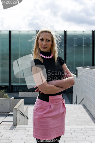 Image of blonde girl posing