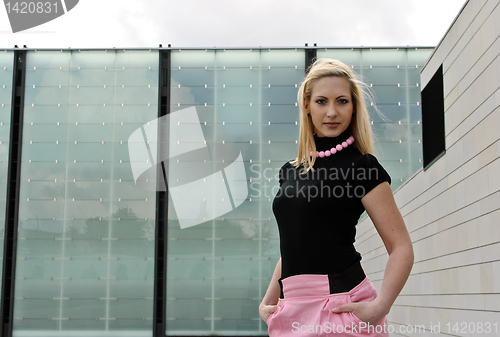 Image of blonde girl posing