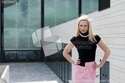 Image of blonde girl posing