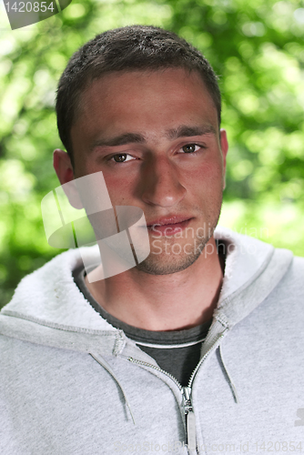 Image of portrait of a man in a forest