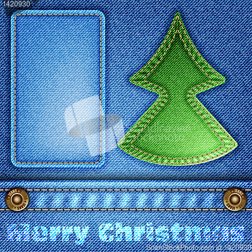 Image of Christmas Jeans Texture