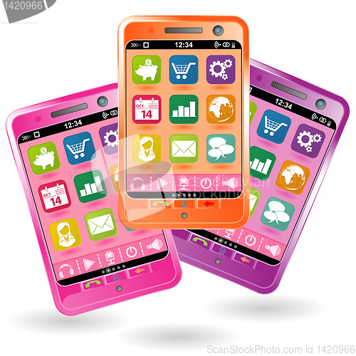 Image of Smartphone with icons