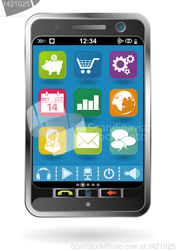 Image of Smartphone with icons