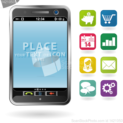 Image of Smartphone with a blank place for icon