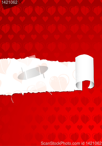Image of Torn Valentines Day Paper