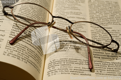 Image of Glasses and book