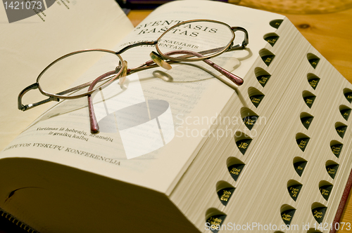 Image of Glasses and book