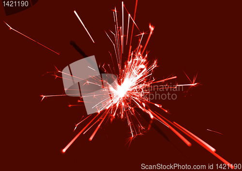 Image of Burning christmas sparkler