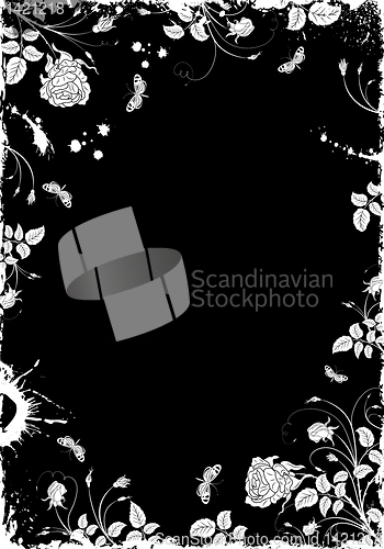 Image of Grunge Flower Frame