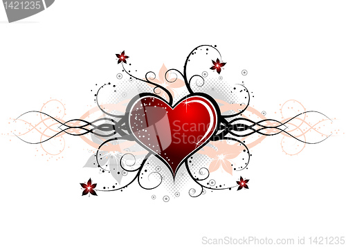 Image of Abstract valentines design, vector