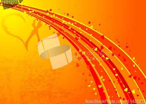 Image of Grunge valentines background, vector