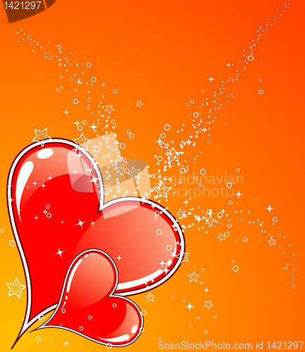 Image of Valentines Day background with hearts