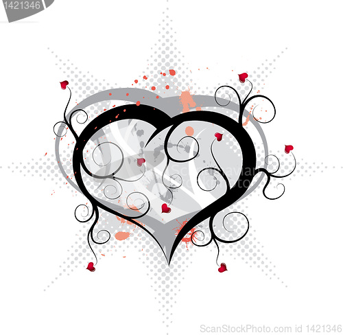 Image of Abstract valentines ornament, vector