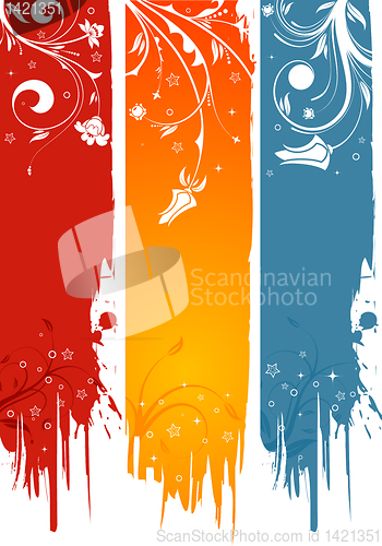 Image of Grunge flower background