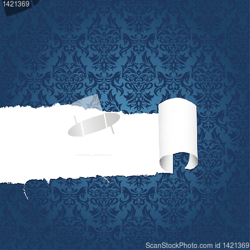 Image of Torn floral paper