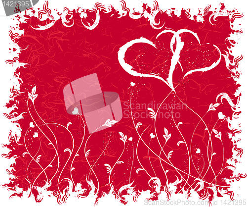 Image of Grunge valentines background, vector