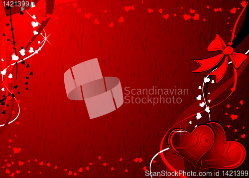 Image of Grunge valentines background, vector