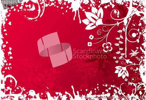 Image of Valentines grunge background, vector
