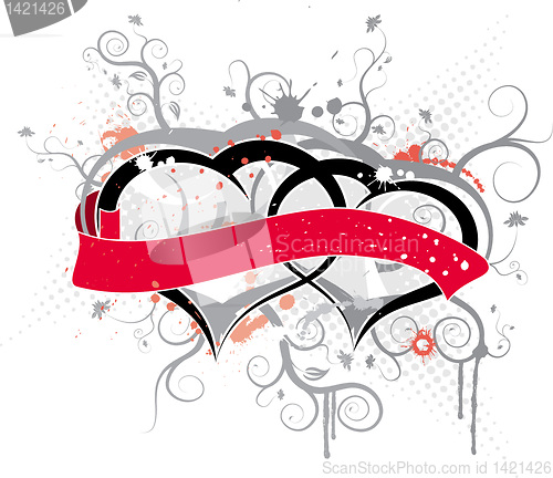Image of Valentines frame, vector