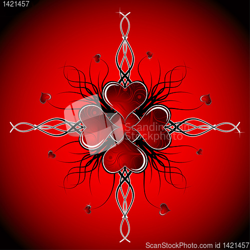 Image of Abstract valentines background, vector