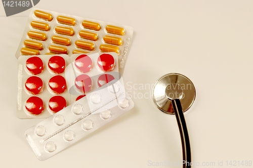 Image of Pills and Stethoscope