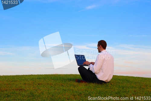 Image of Man with Laptop