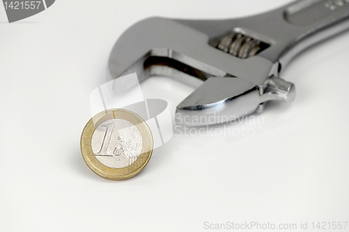 Image of Euro in pliers