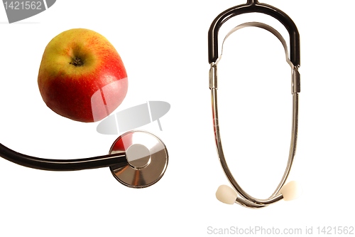 Image of Stethoscope with apple 2