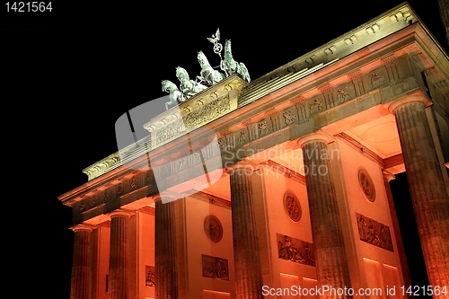 Image of Berlin Brandenburg Gate illuminated