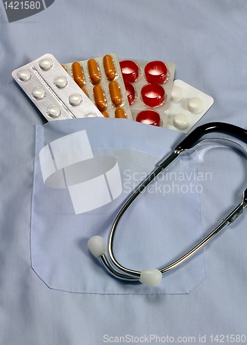 Image of Medicine and stethoscope 2