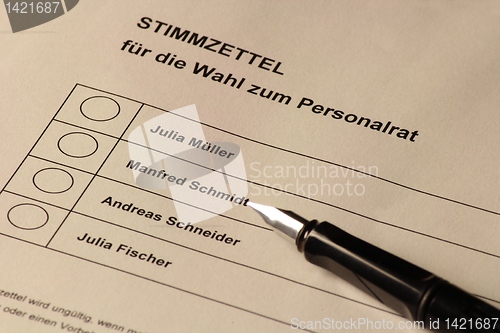 Image of Personell ballot