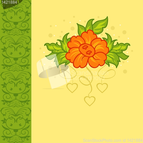 Image of romantic card with flower