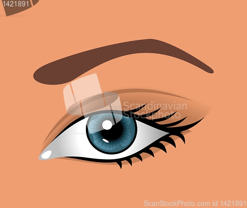 Image of close up eye isolated