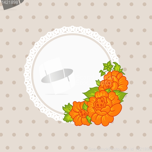 Image of wedding card with flowers