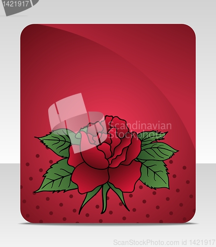 Image of celebration card with rose